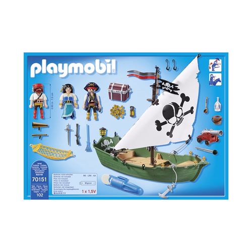 70151 - Playmobil Pirates - Chaloupe et moteur submersible