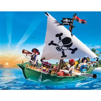 PLAYMOBIL Pirates - Chaland pirate à moteur submersible (70151)