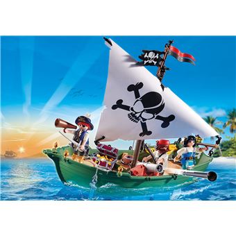 PLAYMOBIL Pirates - Chaland pirate à moteur submersible (70151)