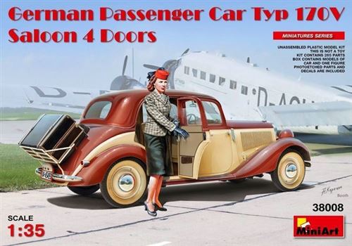 German Passenger Car Typ 170v.saloon 4 4 Doors- 1:35e - Miniart