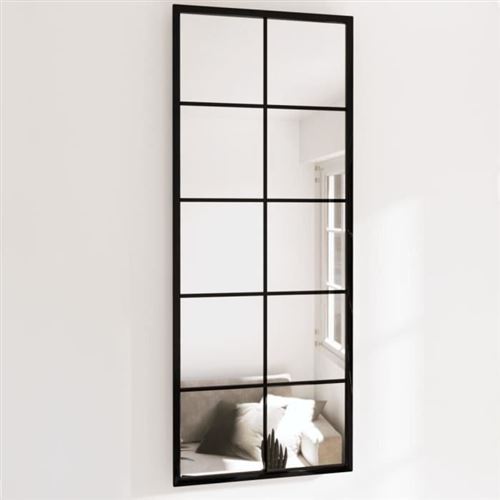 Vidaxl Noir Miroirs Muraux 2 Pcs - Métal - Image 3