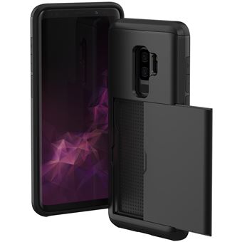 imoshion Coque arrière avec porte-cartes pour Samsung Galaxy S9 Plus - Noir - 1