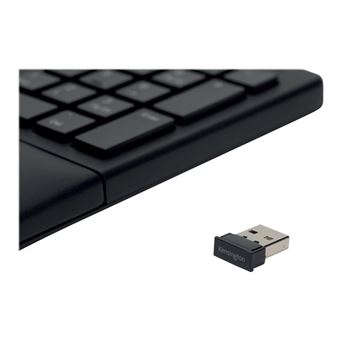 Kensington Pro Fit Ergo Wireless Keyboard - Clavier - sans fil - 2.4 GHz, Bluetooth 4.2 - Français - noir - 1