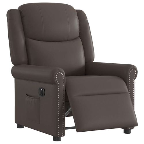 Non Communiqué Marron Vidaxl Fauteuil Électrique Réglable Similicuir Brillant