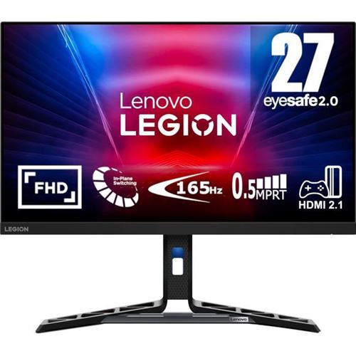 Ecran Pc Gamer Lenovo Legion R27I-30 - 27 Ips - Fhd - 0,5Ms - 165Hz - 2 X Hdmi 1 X Dp - Amd Freesync Premium