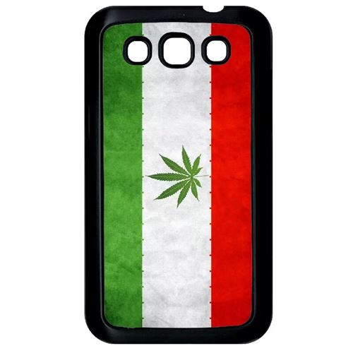 Coque My-Kase pour samsung Galaxy Win I8550 - drapeau iran weeds - Plastique Noir