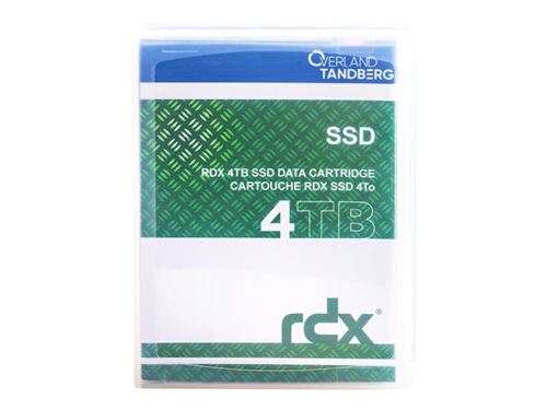 Overland-Tandberg - RDX SSD-cassette - 4 TB - met 3 jaar geavanceerde vervangingsservice - voor Tandberg Data RDX QuikStation 4, RDX QuikStation 8, RDX QuikStor