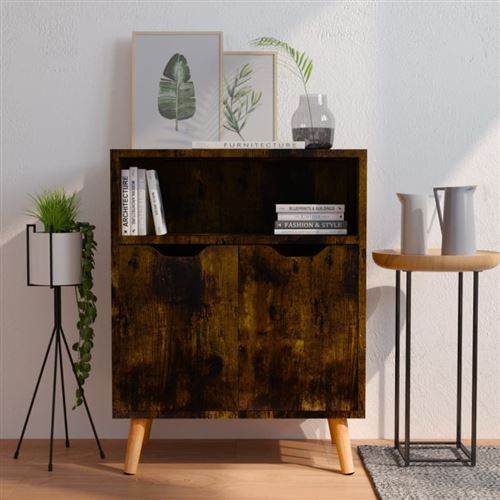 vidaXL Buffet Chêne fumé 60x30x72 cm Aggloméré