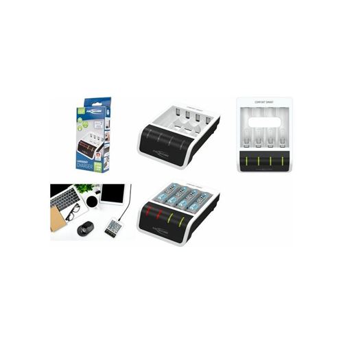ANSMANN Chargeur rapide Comfort Smart, blanc/noir