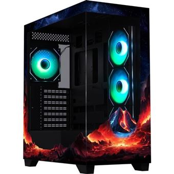 Boîtier PC sans alimentation - BITFENIX - CETO Premium Volcano - Moyen tour - Format ATX - 4x120mm A-RGB - Noir - 1