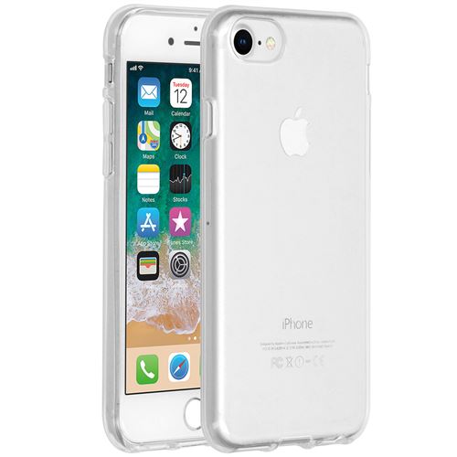 Accezz Protect Series Clear - Coque de protection pour téléphone portable - silicone - blanc - pour Apple iPhone 6, 6s, 7, 8, SE (2e génération), SE (3rd generation)