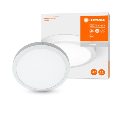 LEDVANCE Panel-Luminaires LED pour plafond - PLANON™ Round / WiFi / 28 W - 220…240 V - Angle de rayonnement: 110° - Cool White - 4000 K - Matériau: aluminium - IP20}