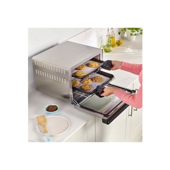Ninja Foodi DT200EU - Four électrique avec gril/friteuse à air chaud - convection - 29 litres - 2.4 kWatt - argent/noir