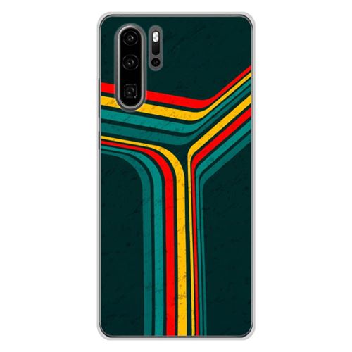 Coque en silicone imprimée compatible Huawei P30 Pro Retro lines