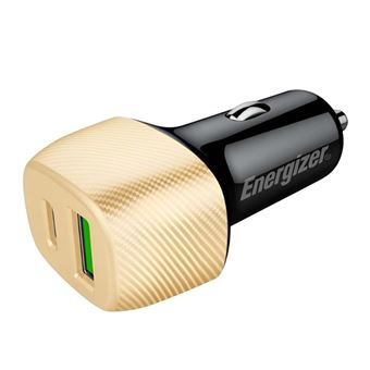 Chargeur Allume-Cigare USB-C / USB-A PD 38W QC 3.0 Modèle Ultimate ENERGIZER Dorée - 1