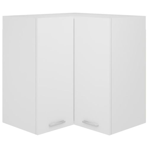 vidaXL Armoire d'angle suspendue Blanc 57x57x60 cm Bois