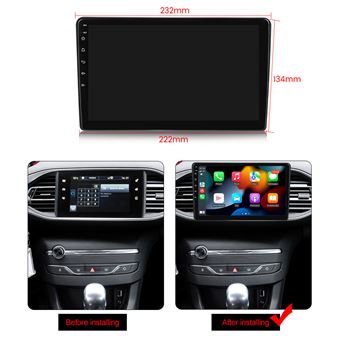 Autoradio Multimédia RoverOne Android CarPlay Android Auto DSP GPS pour Peugeot  308 2013 - 2017 - Autoradio - Achat & prix