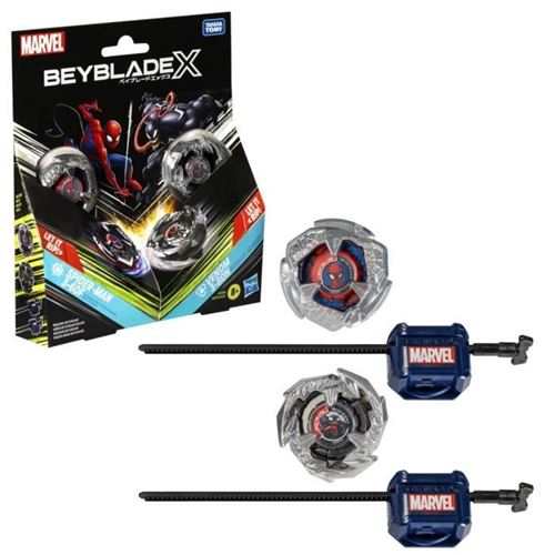 Hasbro Beyblade X Marvel Collab Spider-Man 3-60F Vs. Venom 3-80N, Multipack - Image 2