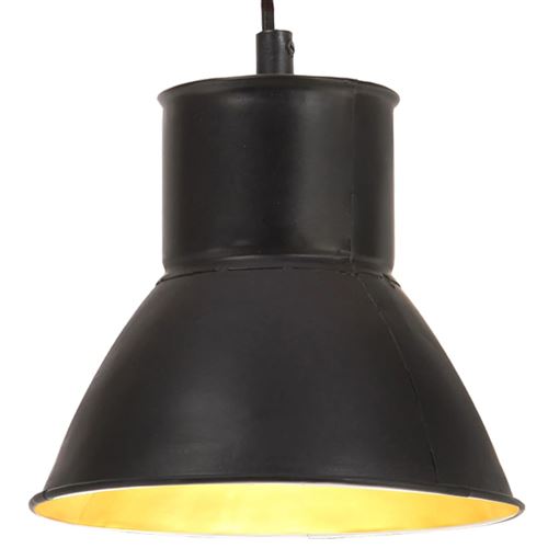 vidaXL Lampe suspendue 25 W Noir Rond 17 cm E27