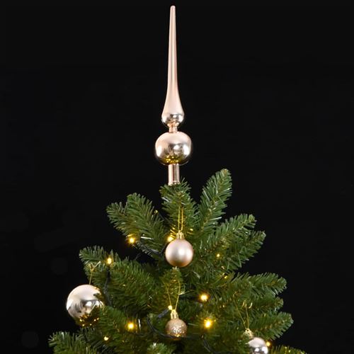 vidaXL Sapin de Noël artificiel articulé 300 LED et boules 300 cm