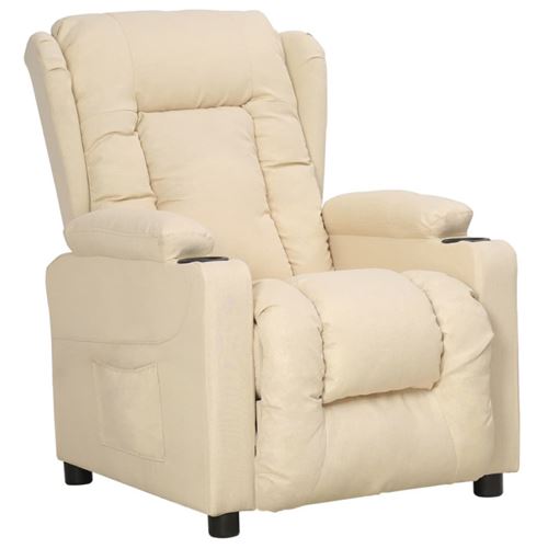Non Communiqué Crème Fauteuil Inclinable Tissu