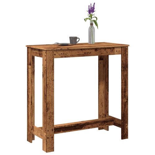vidaXL Table de bar vieux bois 102x50x103,5 cm bois d'ingénierie