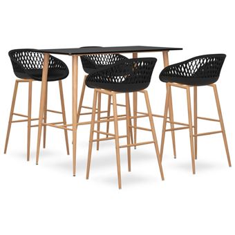 vidaXL Ensemble de bar 5 pcs Noir3057462 - 1