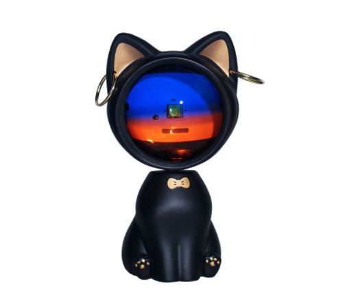 Lampe Projecteur LED FONGWAN Veilleuse de lever du soleil pour Enfant Chambre - chat noir 11cm