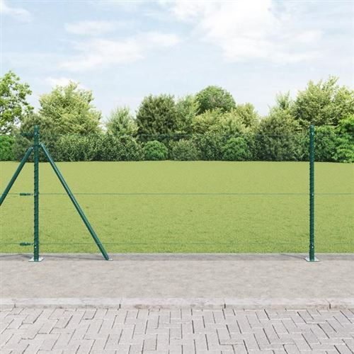 Vidaxl Vert Clôture Hexagonale Avec Base En Béton 25 X 1 M Forêt - Image 2