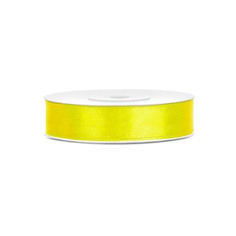 ruban satin double face 12mmx25m jaune - générique ts12-084 - 1