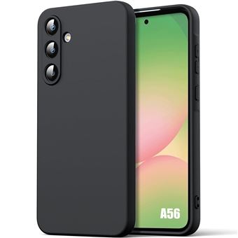 Coque pour Samsung Galaxy A56 5G, Protection Silicone Liquide Ultra Slim Souple Effet Mat Noir - BOOLING - 1