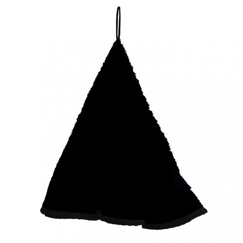 Torchon rond en coton EPONGE noir, par Soleil d'ocre