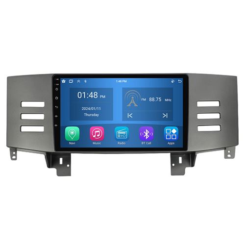 Autoradio RoverOne® Bluetooth CarPlay Android Auto Navigation 4Go RAM 64Go ROM pour Toyota Mark X 1 X120 2004-2009