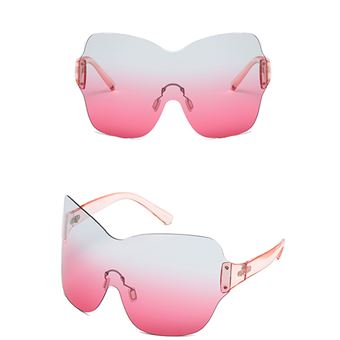 Lunettes de soleil polarisantes sans bordures protection UV gris rose
