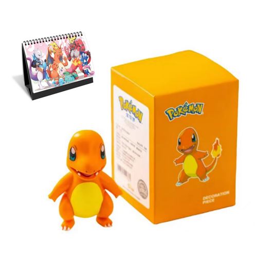 Figurine Pokémon Charmander 7.5 cm avec Calendrier Pokémon 2022 en français
