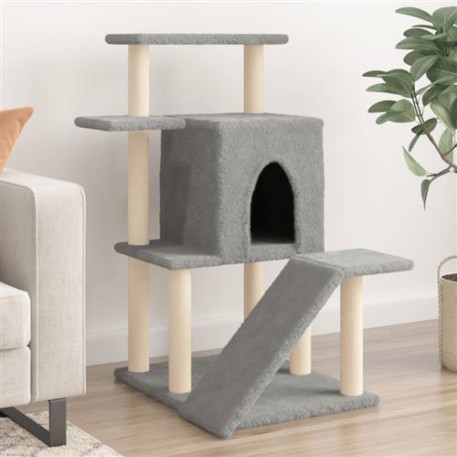 Meilleurs prix pour vidaXL Arbre à chat avec griffoirs en sisal gris clair 97 cm