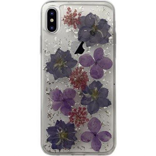 Coque Semi-rigide avec Fleurs pour iPhone X/XS PURO Transparent