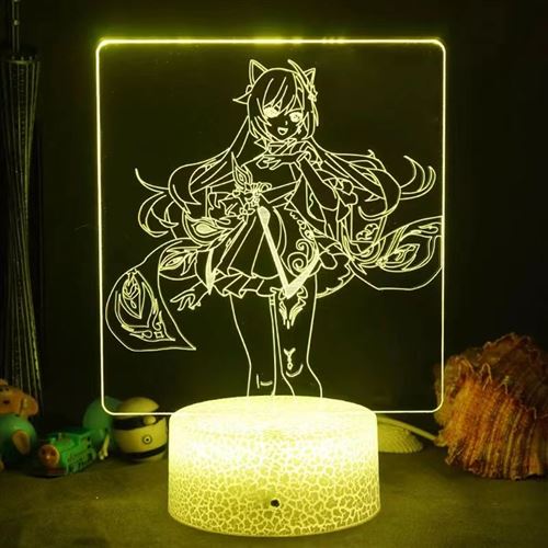 Lampe 3D Tactile Veilleuses Enfant MJ1279 Genshin Impact a 16 Couleurs avec Telecommande
