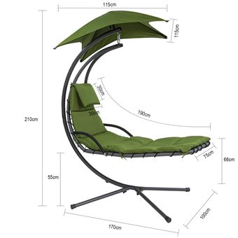 Sobuy Ogs39 Gr Bain De Soleil Hamac Transat Suspend Balancelle De Jardin Transats Pour Bebe A La Fnac