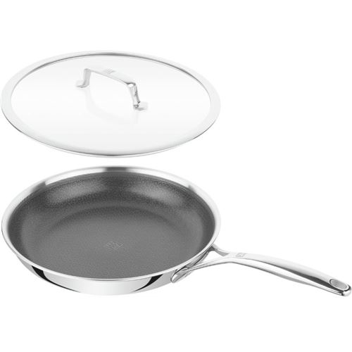Poêle 30 cm, Inox 18/10, Argent