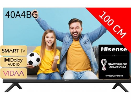 Hisense 40A4BG - 40 diagonale klasse A4BG Series led-achtergrondverlichting lcd-tv - Smart TV - VIDAA 1920 x 1080 - direct brandende led - zwart