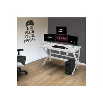 Sportbot LED 120 Bureau de jeu ergonomique à LED en carbone 120x60 cm