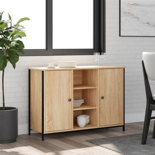 vidaXL - Buffet - Sonoma Oak - 100x35x70 cm - Image 2