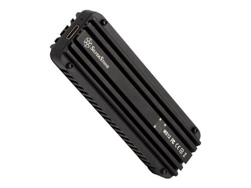 SilverStone MS12 - Storage enclosure - M.2 - M.2 NVMe Card - USB 3.2 (Gen 2x2) - zwart