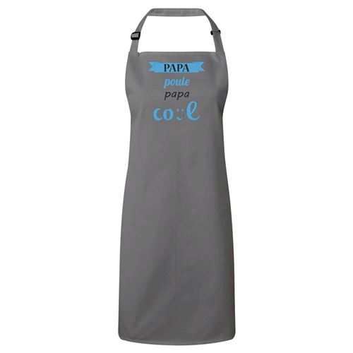 Fabulous Tablier Cuisine Premium Gris Papa Poule Papa Cool Bleu