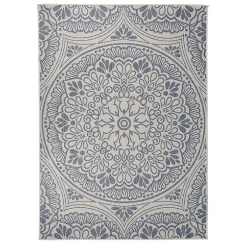 vidaXL Tapis à tissage plat d'extérieur 200x280 cm Motif bleu