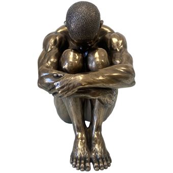 Body Talk - Statuette Homme nu à Genoux et Penché - Figurine Body Talk Homme nu