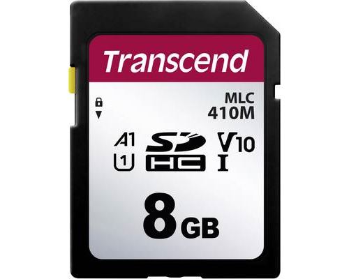 Transcend 410M - Carte mémoire flash - 8 Go - A1 / Video Class V10 / UHS-I U1 / Class10 - microSDHC UHS-I