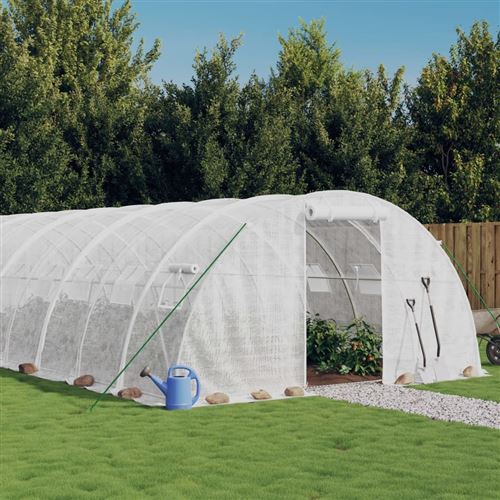 Non Communiqué Blanc Vidaxl Tuinkas Met Stalen Frame 72 Mâ² 18X4x2 M Wit3188079