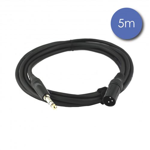 Power Studio Audiocab 4010 - Câble 5m - JACK STEREO Mâle - XLR 3 PIN Mâle
